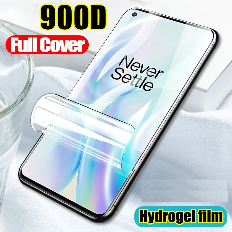 

9D Full Cover Hydrogel Film For OnePlus 8T 7 7T 6 6T 5 5T 3 3T Screen Protector For OnePlus Nord N10 N100 Protective Film