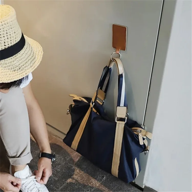 Gancho magn&eacute;tico de cuero para colgar llaves, bolso de mano antip&eacute;rdida para escritorio, bolso de pared port&aacute;til, gancho de escritorio de oficina-1