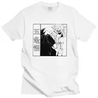 Классический Jujutsu кайсен Мужская футболка с коротким рукавом с рисунком из Аниме Манга Футболка Satoru Gojo футболка с о-образным вырезом свободный крой натуральный хлопок футболка, одежда