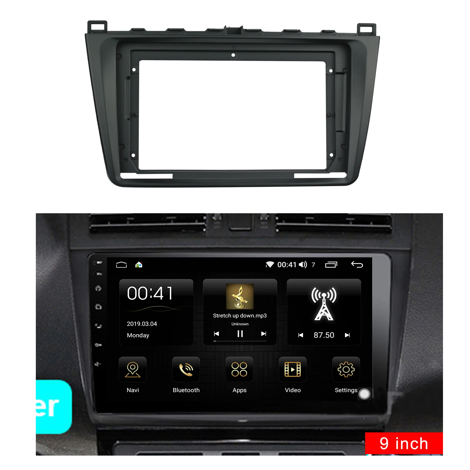 Комплект накладок для автомобильной панели MAZDA 6 9 дюймов 2009-2018 двойной Din аудио