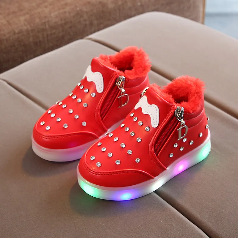 Trend Space Носки для девочек зимняя теплая куртка детей Led обувь с подсветкой