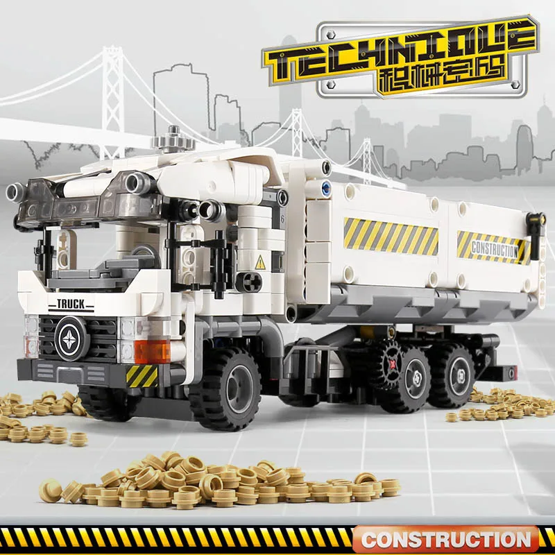799 шт. Technic Engineering Truck строительные блоки технические автомобильные кирпичи развивающие игрушки DIY для детей MOC совместимы 20005