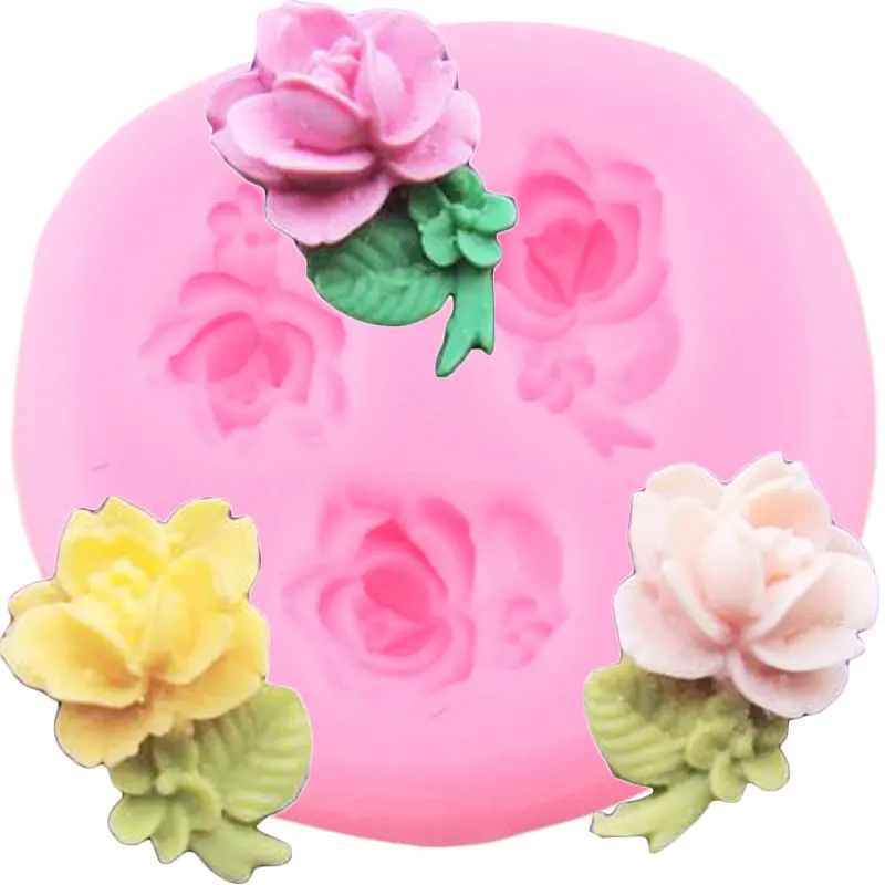 Роза силиконовые формы в виде цветка Fondant (сахарная) пресс форма для DIY