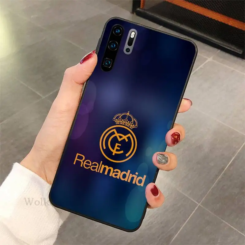 

Real Madrid GreyGold Phone Case For Huawei P10 20 30 40 lit 2017 pro SMART 2019 nax fundas cover