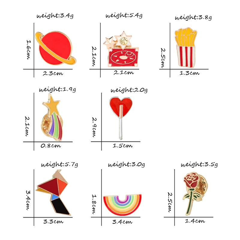 Красочные Радуга кролик оригами звезда брошь мультфильм планета Роза Примечание эмаль булавки джинсовые куртки нагрудные булавки сумка со значком детские ювелирные изделия