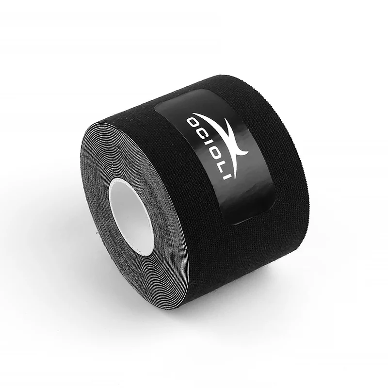 Kneepad фитнес эластичная эспандерная лента 5 м X 5 см спортивный рулон физио мышечное напряжение травма Поддержка Спорт наколенник - Цвет: black