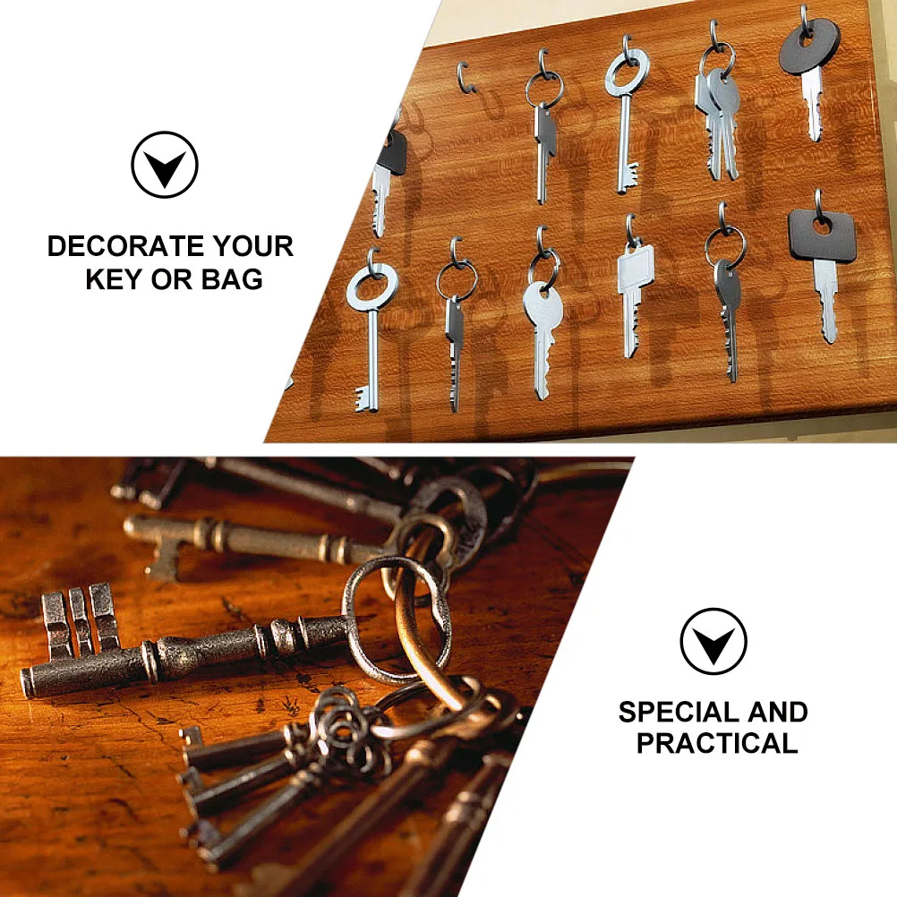 

5pcs Acrylic Transparent Keyrings Decorative Keychain Pendants Bag Pendants