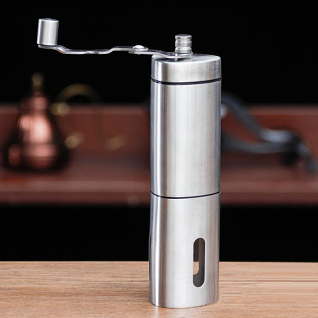 Manual Coffee Grinder Portable Hand Crank Stainless Steel Coffee Bean Milling Tool