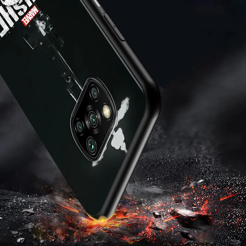 marvel punisher skull for xiaomi poco x3 nfc m2 x2 f2 f3 c3 m3 f1 pro mi play mix 3 a3 a2 a1 6 5 lite soft phone case free global shipping