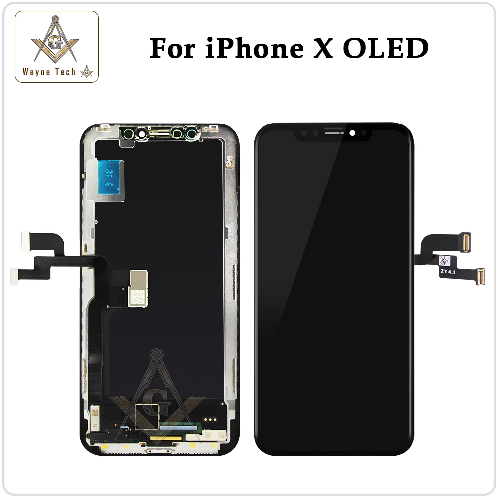 AAA OLED качественный экран для iPhone X XR XS с сенсорным дигитайзером в сборе без битых