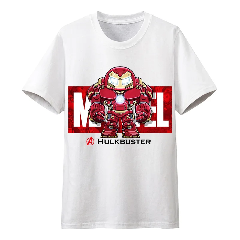 

Marvel The Avengers 10th Anniversary Commemorative Cartoon Spiderman Iron Man Printed Graphic T-shirt Cotton O-Neck Tshirt Tops