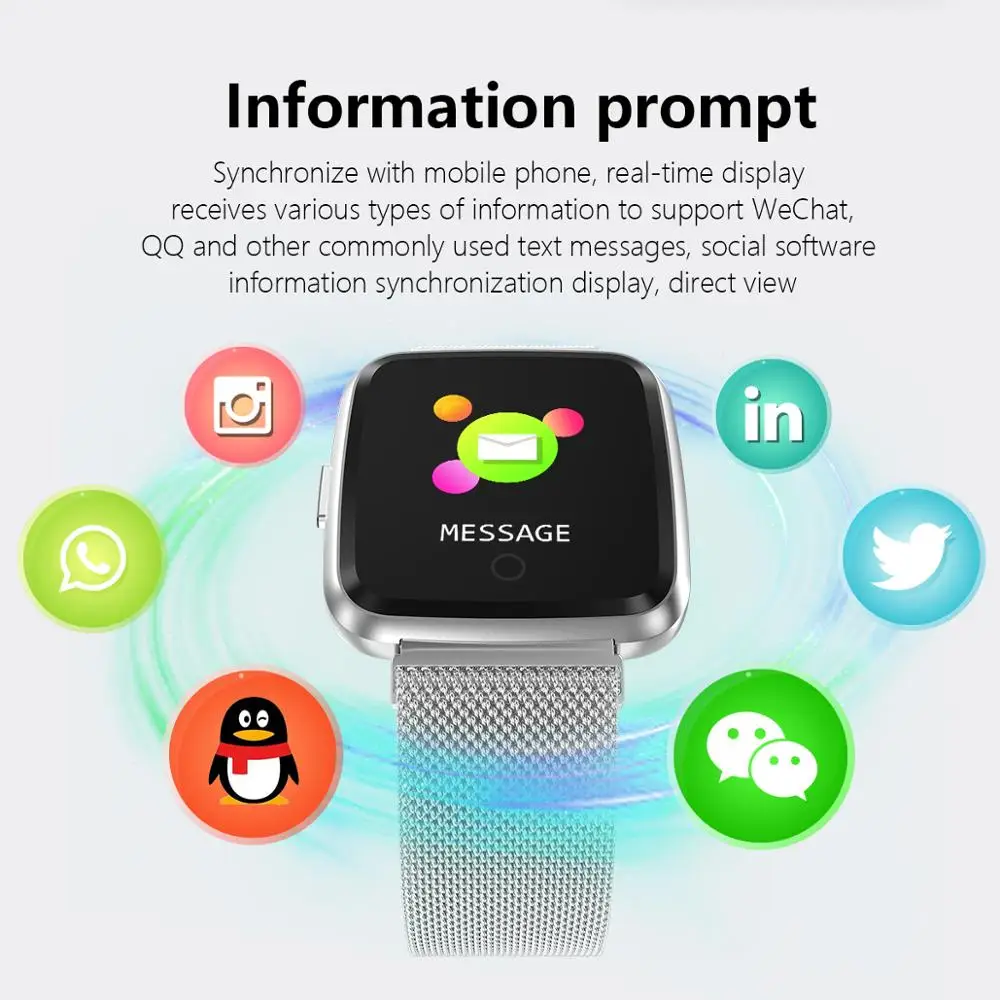 OLOEY Y7 Смарт-часы IP67 Водонепроницаемый фитнес-трекер пульсометр кровяное давление