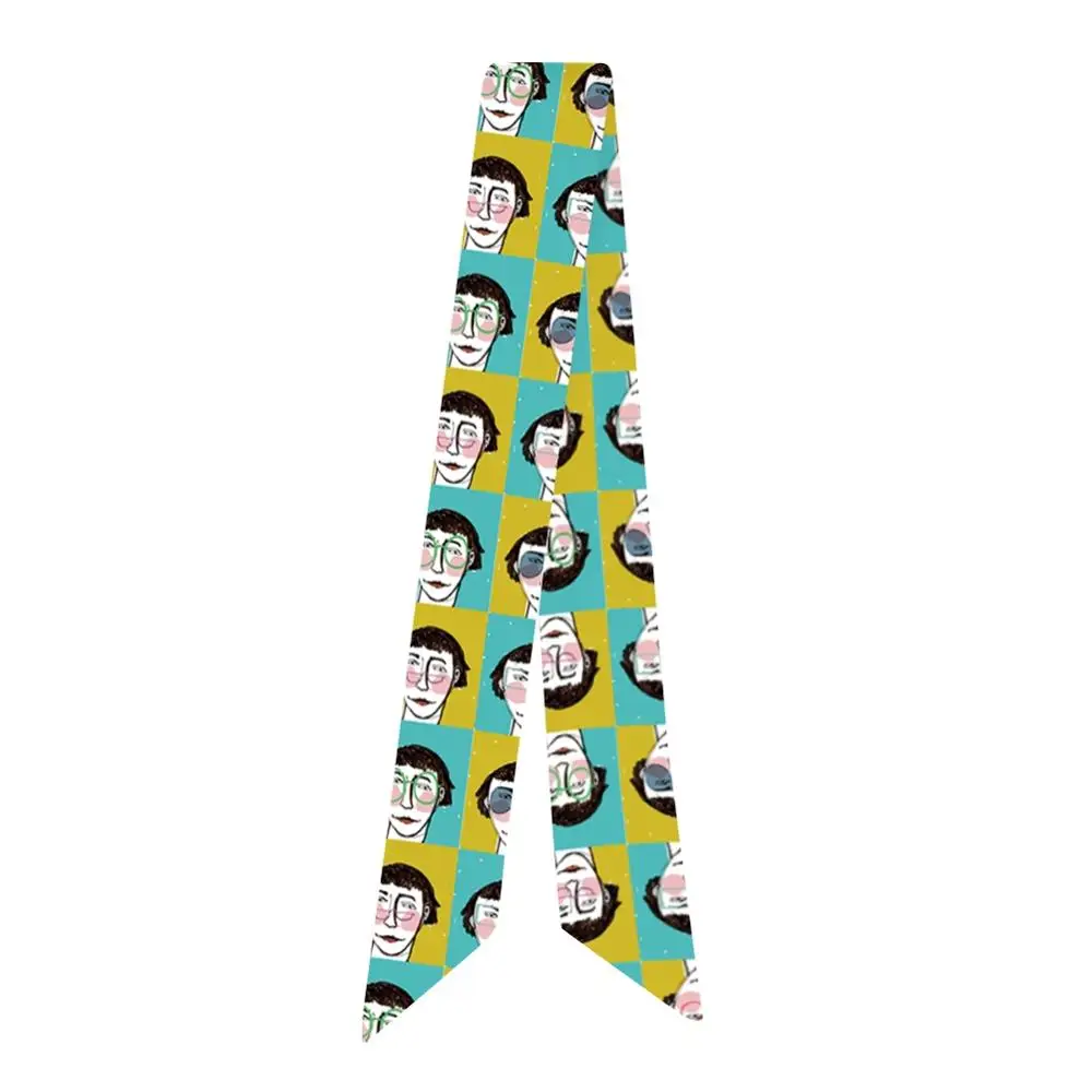

Fashion Full body pattern printing Variety bag handle tie wrap silk scarf 2020 small scarf