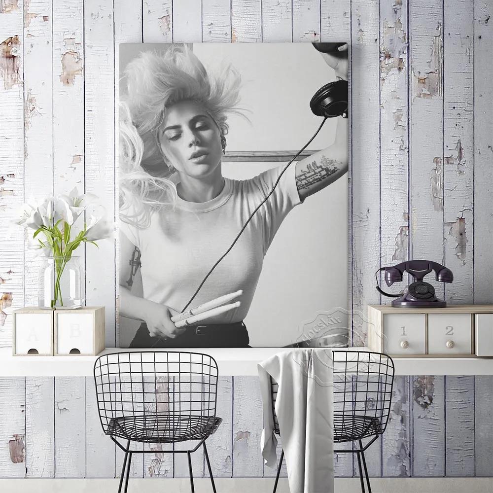 Настенное художественное украшение Картина на холсте Леди Гага музыка певица