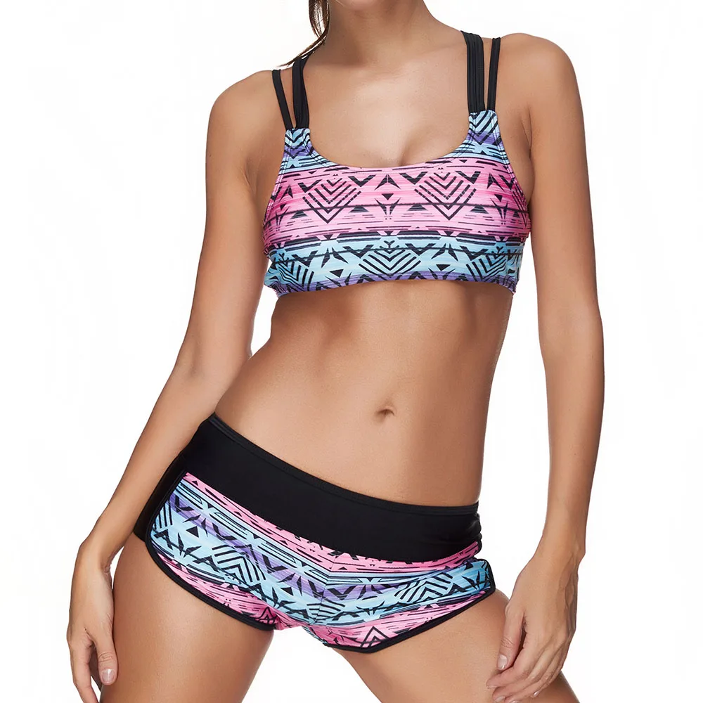 Купальщик плюс размер купальники женские купальник женский пуш ап swimsuit высокая талия для пляжа bikini set сплошной swimwear women черный закрытые танкини раздельный пляж стринги бикини