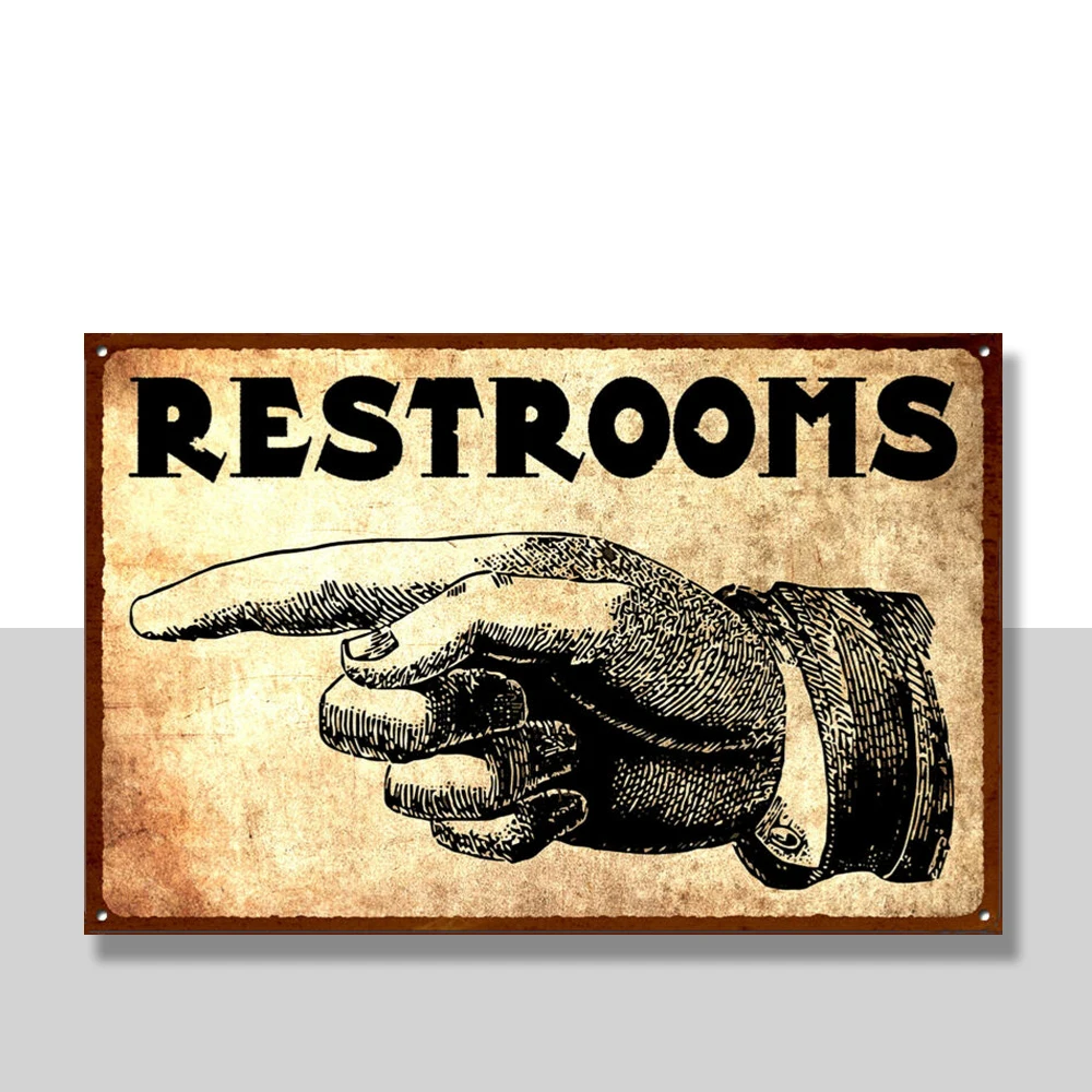 

Туалеты, винтажный Настенный декор, металлическая панель, фотоплакат, домашний магазин