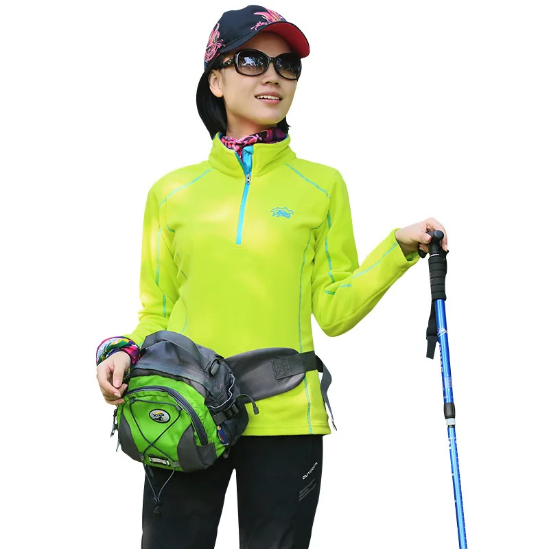 Осенне зимняя уличная флисовая куртка Женский дождевик пуловер с подкладкой