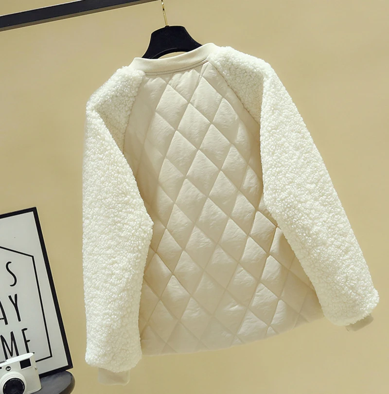 AECU Winter Womens Warm Parkas Faux Fleece Plus Size Coats Female Outerwear Hooded Jacket Warm Cotton Women Warm Winter Jackets