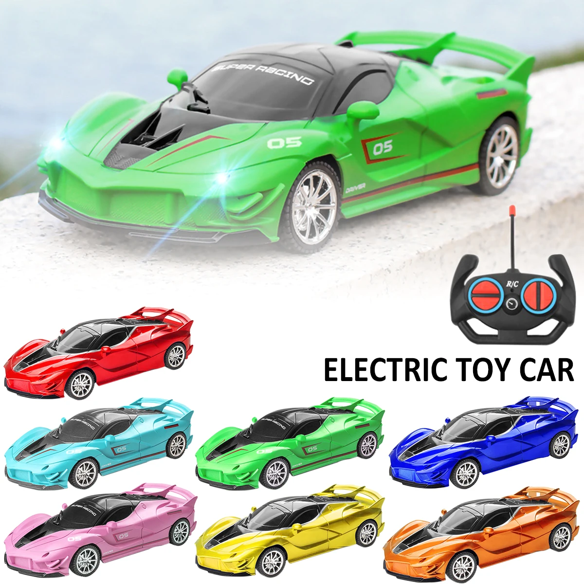 

Remote Control Car Toy 1:18 Drift with 4 Channel Model Toy Electric RC Car LED Light Battery Operated Children's Gift Sports Toy