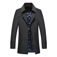 thoshine brand spring summer men trench short style thin high quality buttons male fashion outerwear jackets plus size