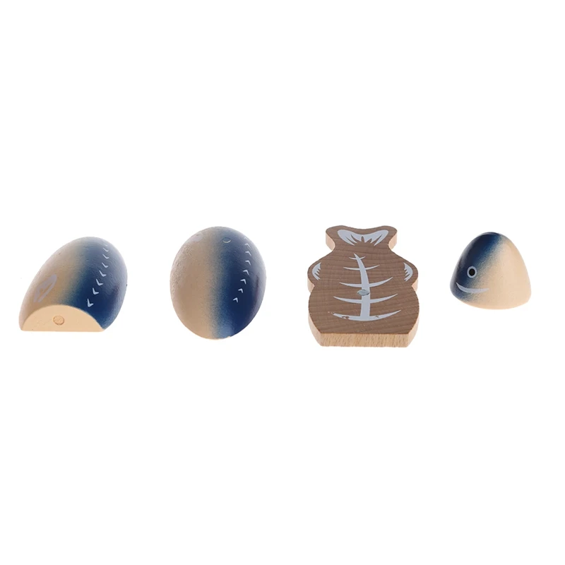 

Wooden Cutting Sea Food Chopping Pretend Play Educational Toy Gift For Kid Baby