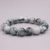 genuine natural green a jadeite 13mm mix dark green bead bracelet length from 5 to 9 8 for lady