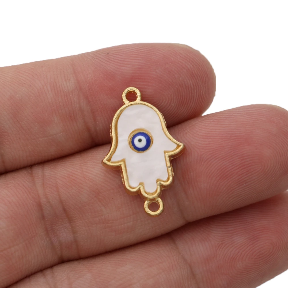 5 шт. Позолоченный Хрустальный Фатима для рук сглаза очаровательные разъемы