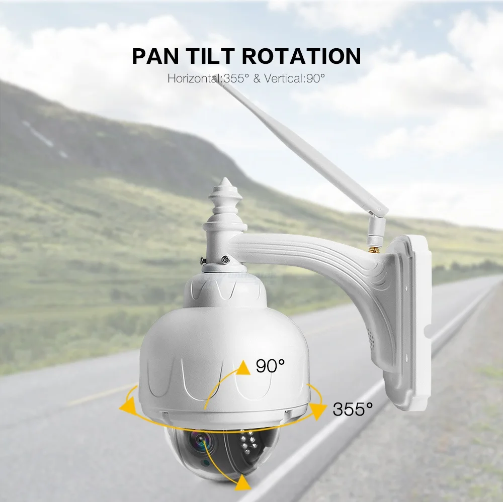 1080P 2MP PTZ Wi-Fi IP камера наружная аудио скорость купольная камера беспроводная 2,7-13,5 мм 5X зум объектив слот для sd-карты Wi-Fi CCTV Камера