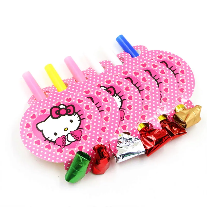 Blow Outs-6pcs 1 шт., розовый рисунок hello kitty, 108*180 см, для украшения дня рождения, Детские вечерние принадлежности, одноразовая посуда, скатерть для душа ребенка - Цвет: Blow Outs-6pcs