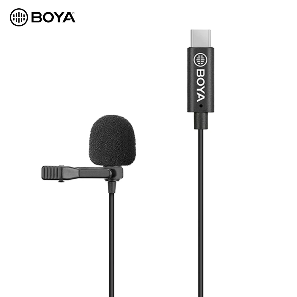 

Нагрудный микрофон BOYA BY-M3-OP с креплением, цифровой всенаправленный USB-микрофон типа C для карманной камеры DJI OSMO для записи