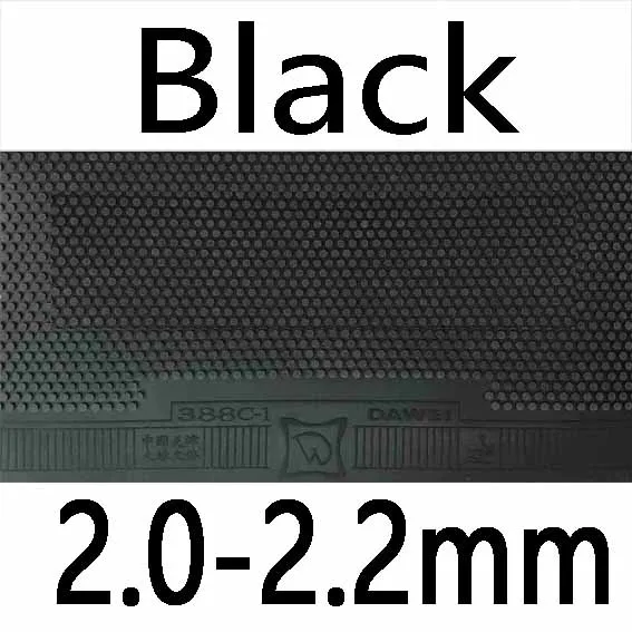Black 2.0-2.2mm Dawei 388C-1 хорошо для матча-атаковать Средний Pips-Out Настольный теннис PingPong резиновый с губкой - Цвет: Black 2.0-2.2mm
