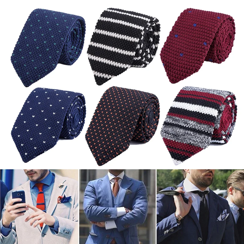 Мужской классический вязаный галстук дышащая одежда для свадебной вечеринки
