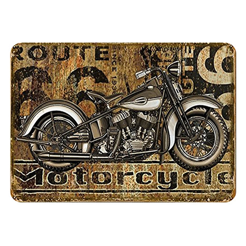 retro motorcycle signs vintage metal tin plate classic iron picture decor wall of garage bar cafe home gym