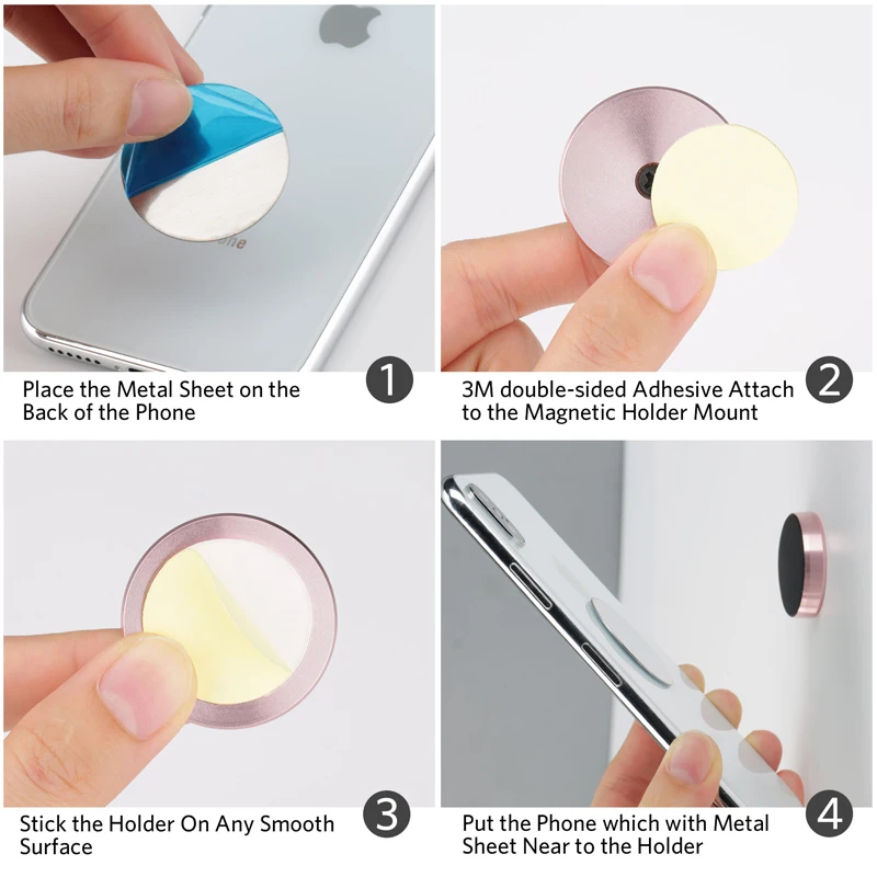 

Lovebay Universal Magnetic Car Phone Holder Magnet Sticker in Car for iPhone Xiaomi Huawei Phone Holder Dashboard Wall Stand