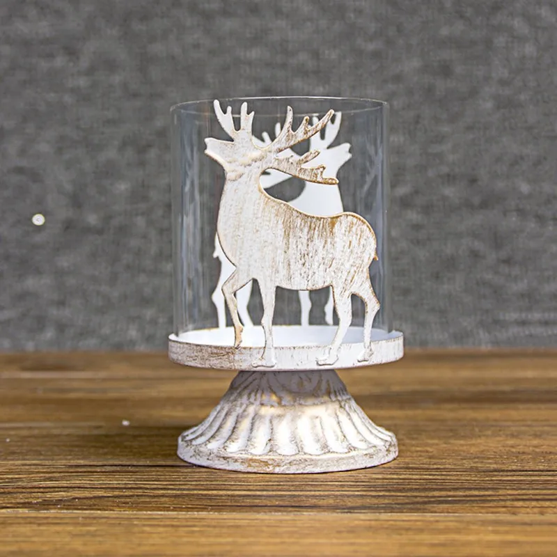 Скандинавский Ретро подсвечник из кованого железа полый Рождественское