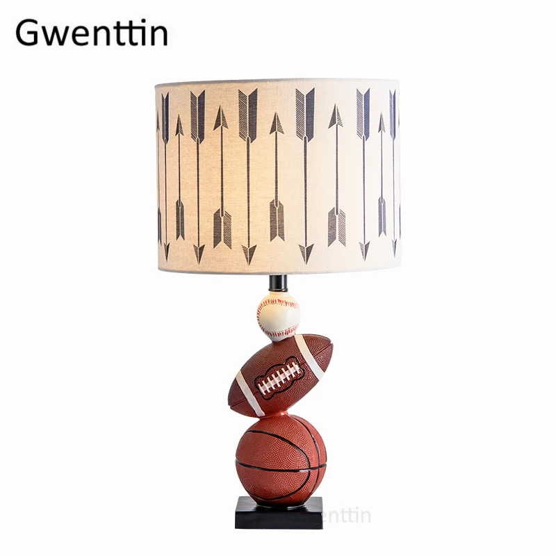Современные баскетбольные футбольные настольные лампы для гостиной спальни