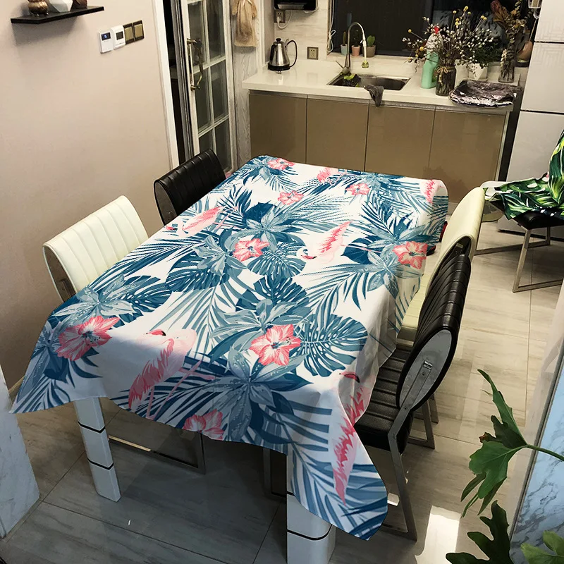 

Modern style animal print pattern washable decorative household waterproof tablecloth