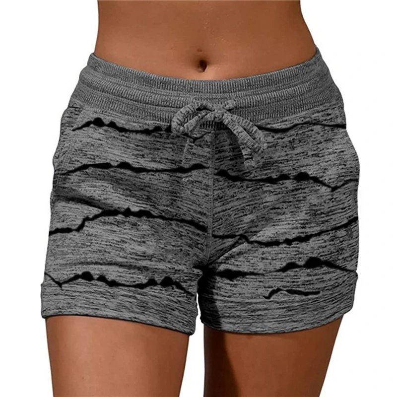 

Women Shorts Striped High Waist Quick Drying Drawstring Pockets Sports Short Pants Summer Shorts Women 2023