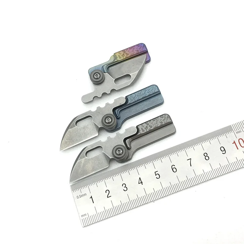 

A153 High quality multi-function outdoor EDC bearing Pocket mini Multi-function knife Titanium handle Open courier box