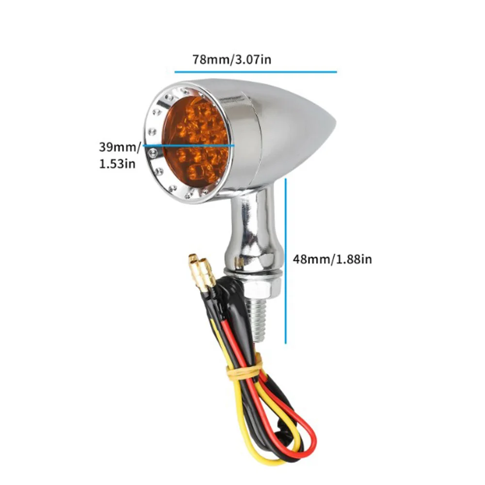 

12V Turn Signals Lights 2PCS LED Lamps Motorcycle Running Tail Practical