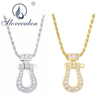 slovecabin wholesale 2019 japan gold long chain man horseshoes pendant 925 sterling silver handmade woven necklace jewelry