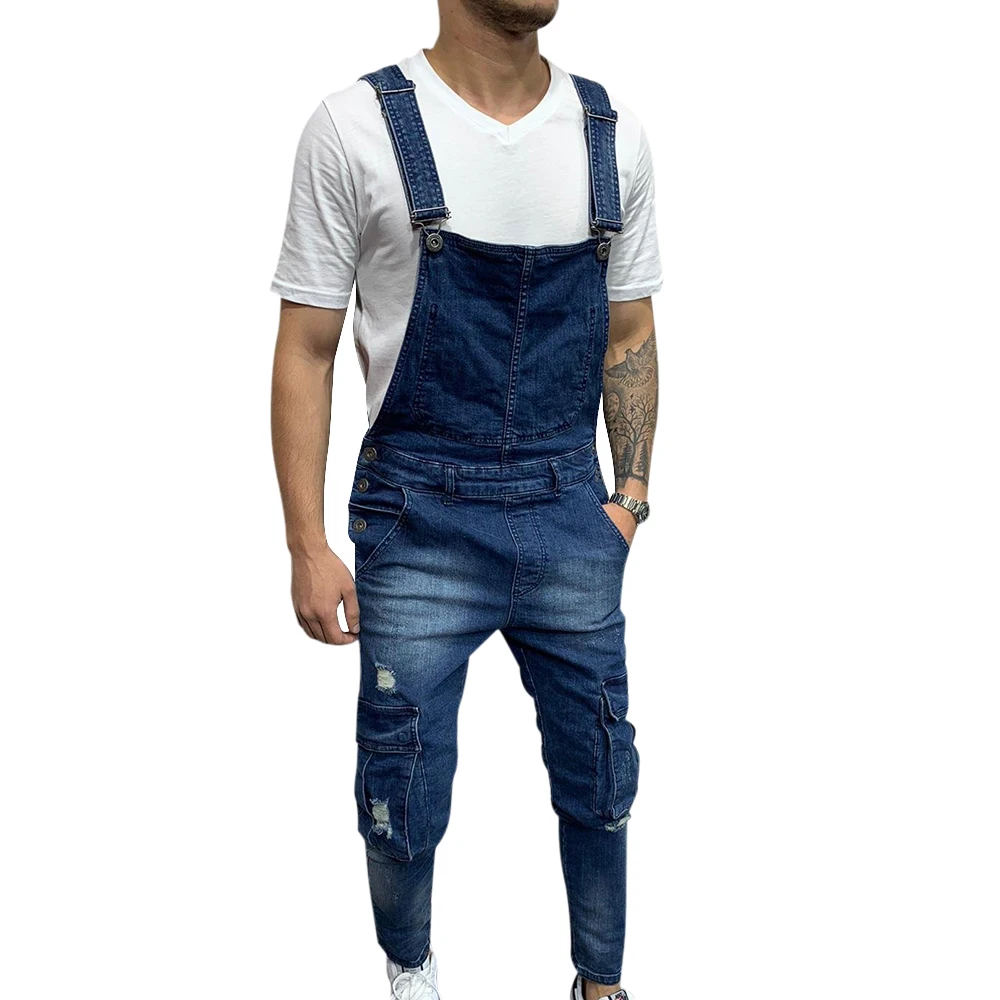 SFIT 2020 осенние модные мужские рваные джинсы комбинезоны Hi Street Distressed Denim bib