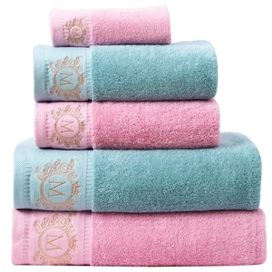 DIMI New High-grade 100% Cotton Luxury Bathroom Face Bath Towel Set Soft Five Star Hotel Towels for adults Serviette