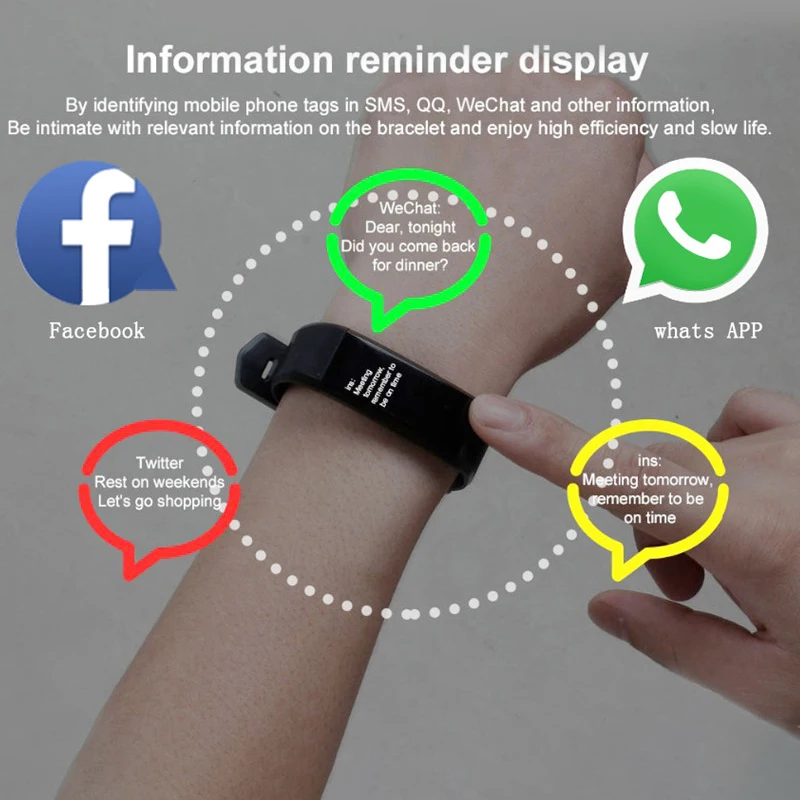 2019 New 115 Plus Smart Watch Men Women Heart Rate Monitor Blood Pressure Fitness Tracker Smartwatch Sport for Ios Android | Электроника