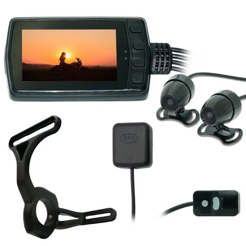 Видеорегистратор мотоциклетный с GPS Wi Fi 3 дюйма 160 градусов HD 1920P| |