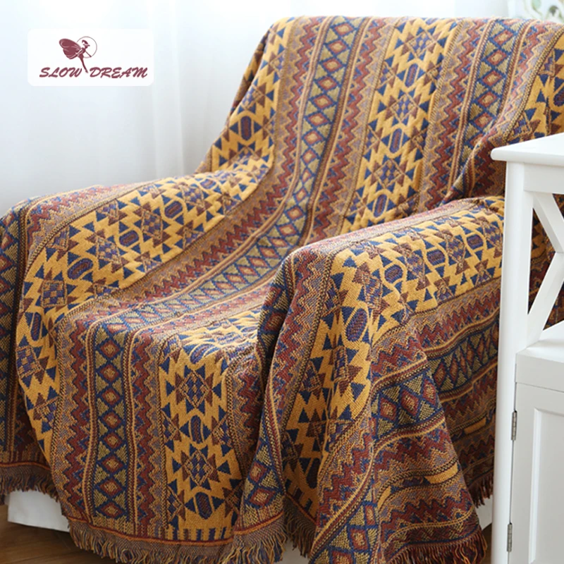 Медленное непальское настроение стиль трикотажное одеяло 100% хлопковое