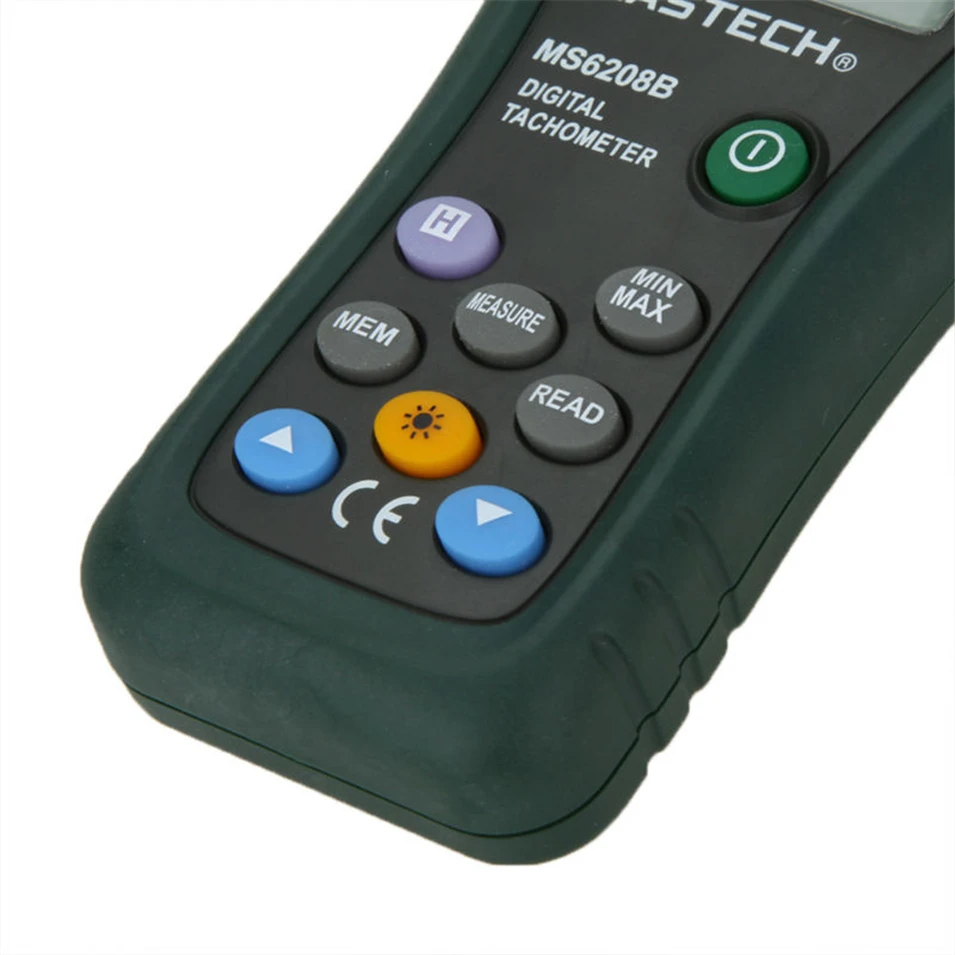 MASTECH MS6208B Бесконтактный цифровой тахометр RPM метр такометр скорость вращения 50 RPM-99999 RPM 100 Удержание данных