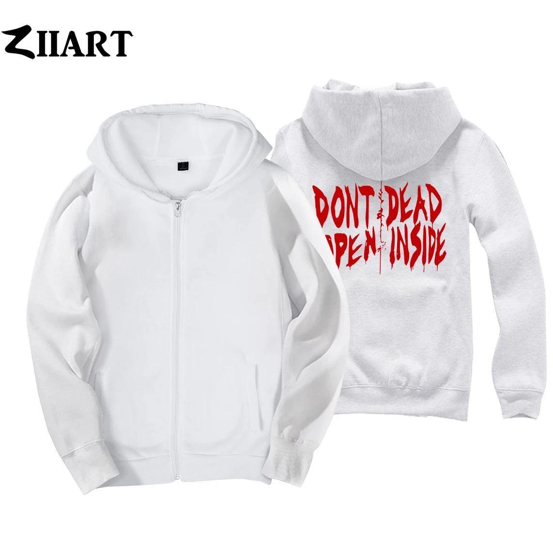 The Walking Dead Don't Open Inside одежда для пар мужские хлопковые куртки с капюшоном на