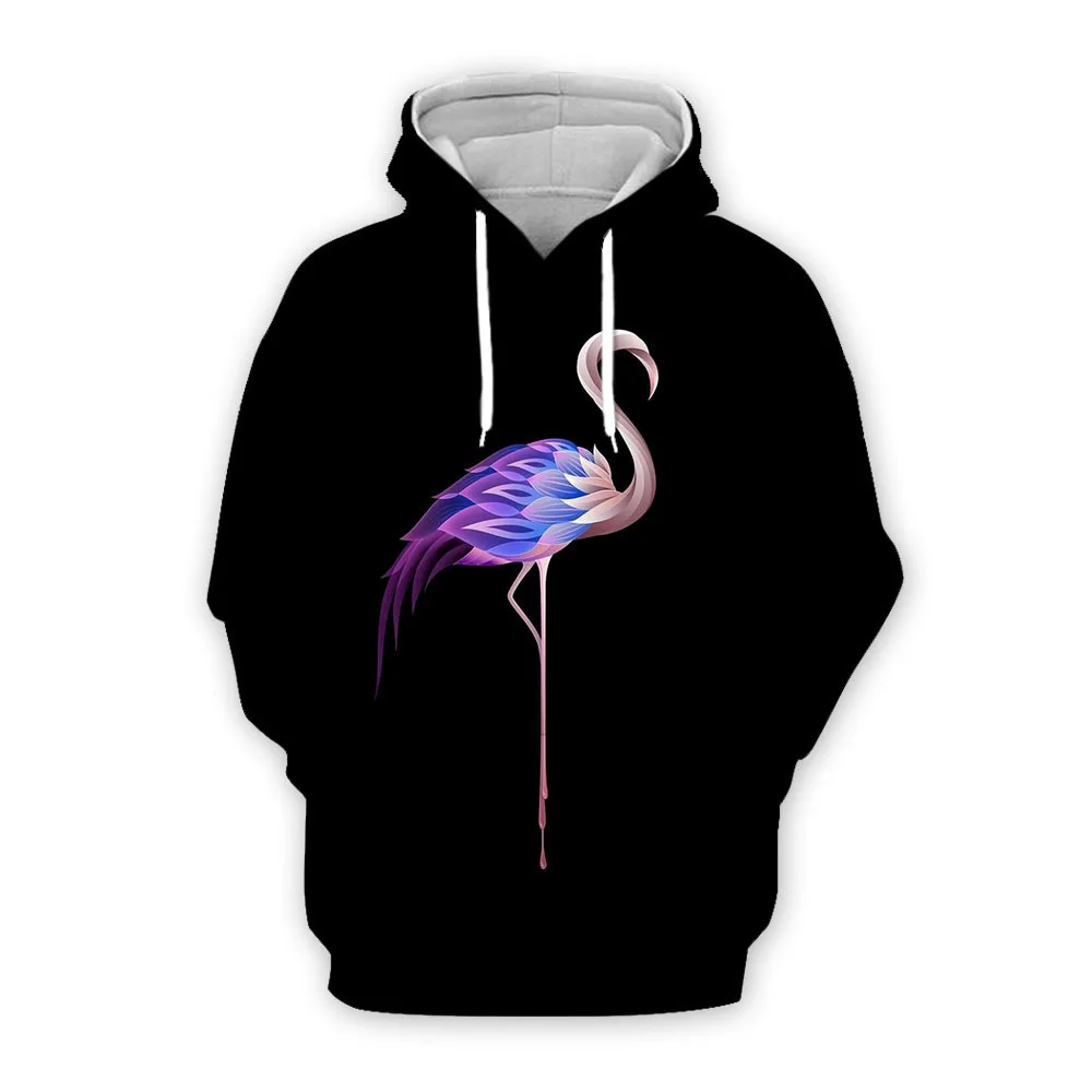 

Flamingo Best Black Pink Men's Sportswear Women's Sportswear 3D Printed Casual Street Harajuku Spring Hoodie Top The Young Bird