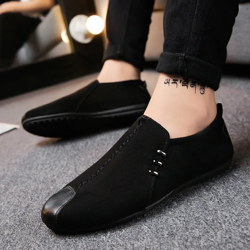 Мокасины мужские красные свадебные лоферы Лоскутные искусственная замша